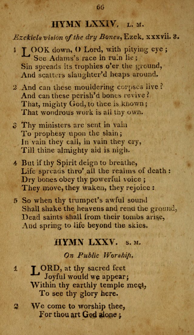 A Selection of Hymns, from Various Authors, Supplementary for the Use of Christians. 1st ed. page 71