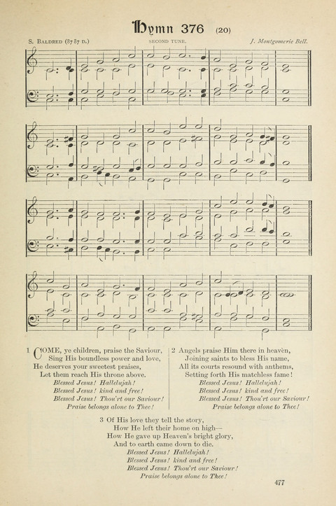 The Scottish Hymnal: (Appendix incorporated) with tunes for use in churches page 479