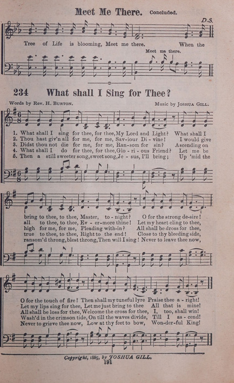 Songs of Joy and Gladness with Supplement page 189