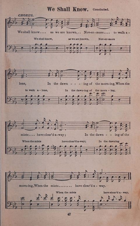 Songs of Joy and Gladness with Supplement page 47