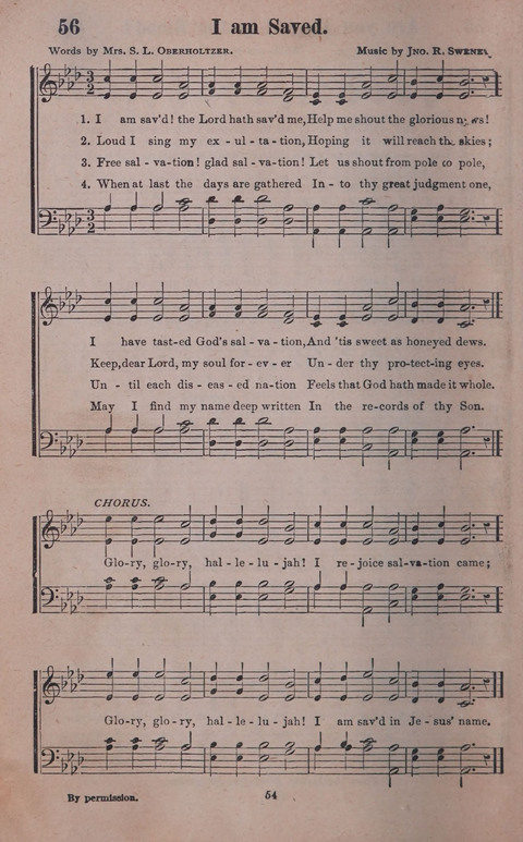 Songs of Joy and Gladness with Supplement page 54
