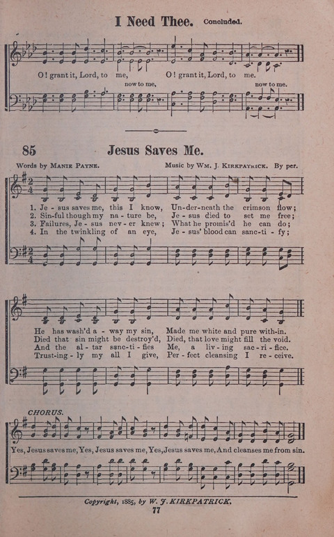 Songs of Joy and Gladness with Supplement page 77