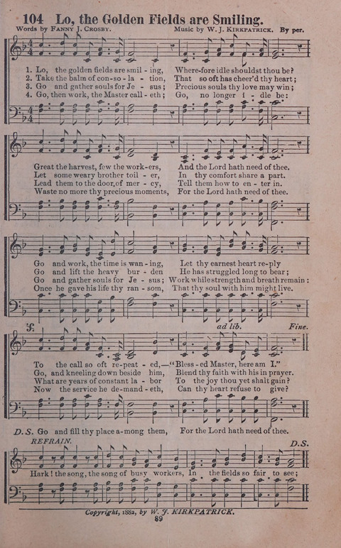 Songs of Joy and Gladness with Supplement page 89