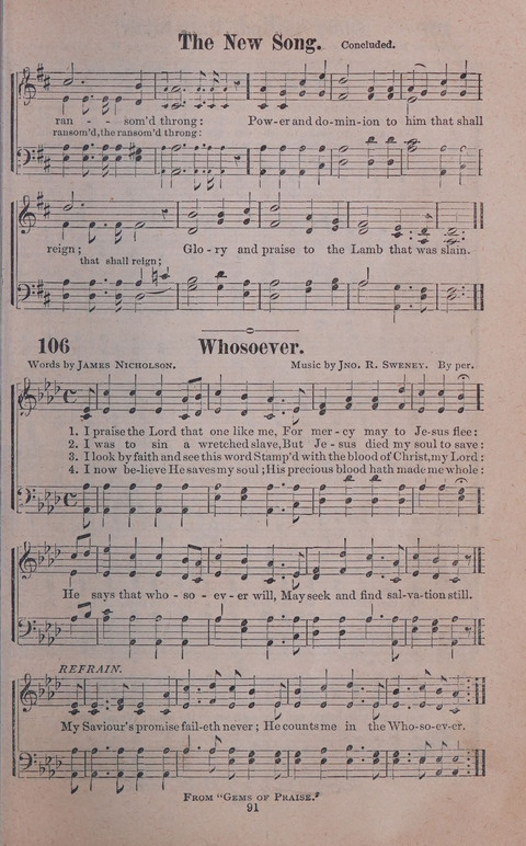 Songs of Joy and Gladness with Supplement page 91