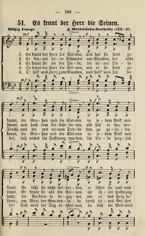 Sammlung Kirchlicher Lieder: für den Gemischten Chor. Liederbuch für Kirche, Schule und Haus page 105