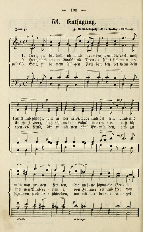Sammlung Kirchlicher Lieder: für den Gemischten Chor. Liederbuch für Kirche, Schule und Haus page 108