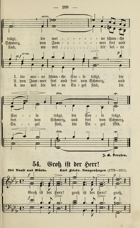 Sammlung Kirchlicher Lieder: für den Gemischten Chor. Liederbuch für Kirche, Schule und Haus page 109