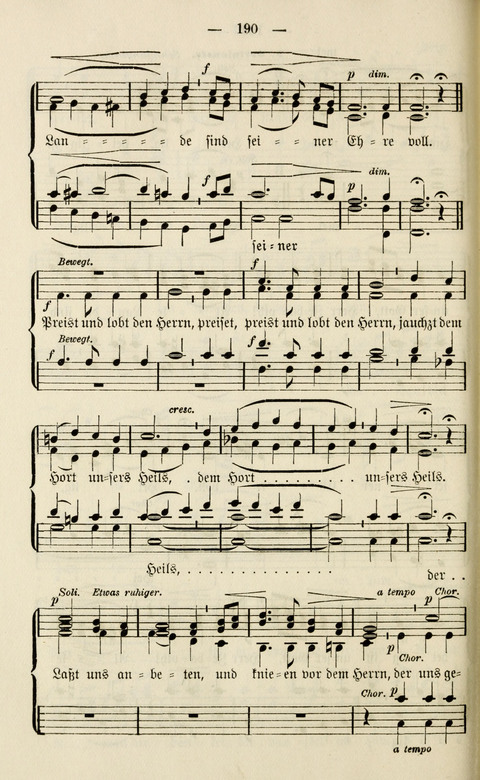 Sammlung Kirchlicher Lieder: für den Gemischten Chor. Liederbuch für Kirche, Schule und Haus page 190