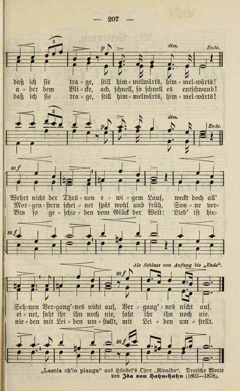 Sammlung Kirchlicher Lieder: für den Gemischten Chor. Liederbuch für Kirche, Schule und Haus page 207