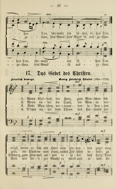Sammlung Kirchlicher Lieder: für den Gemischten Chor. Liederbuch für Kirche, Schule und Haus page 27
