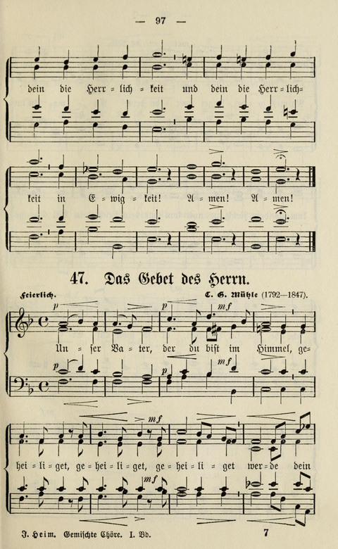 Sammlung Kirchlicher Lieder: für den Gemischten Chor. Liederbuch für Kirche, Schule und Haus page 97