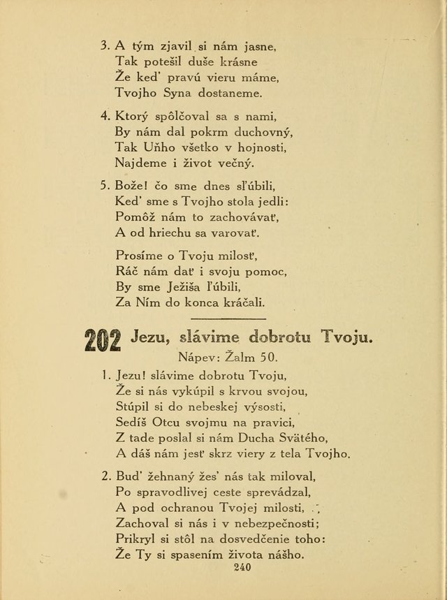 Slovensky Kalvinsky Spevnik page 240
