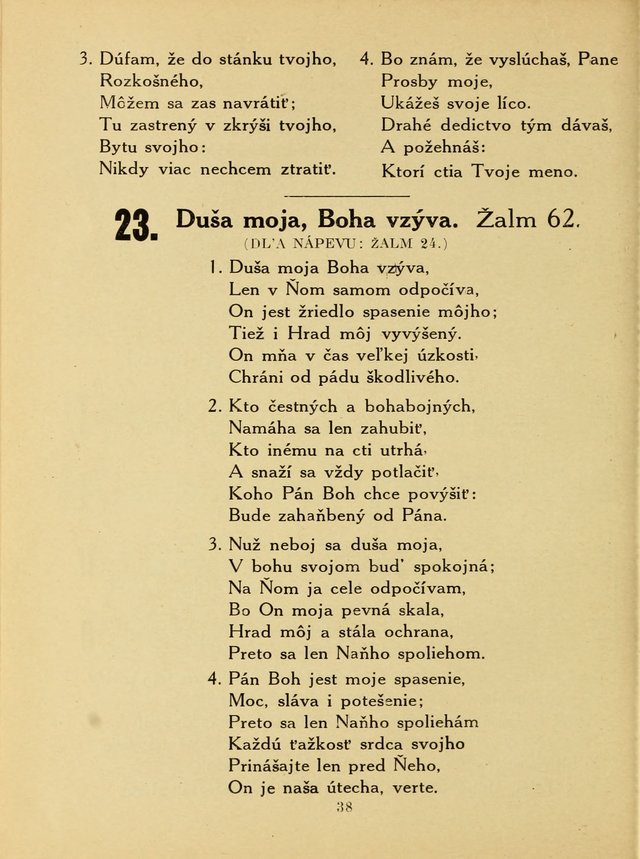 Slovensky Kalvinsky Spevnik page 38
