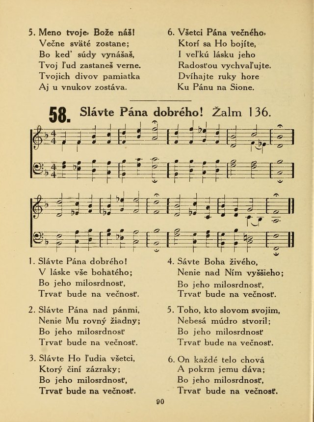 Slovensky Kalvinsky Spevnik page 90
