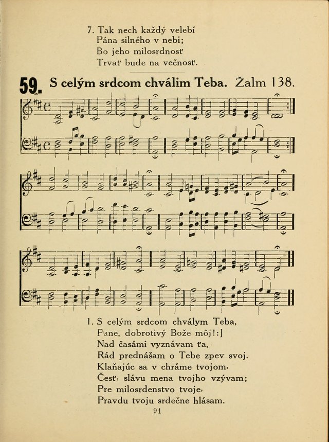 Slovensky Kalvinsky Spevnik page 91