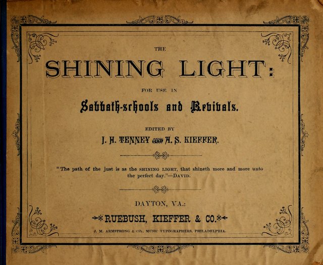 The Shining Light: a varied collection of sacred songs for Sabbath-schools, social meetings and the home circle page i