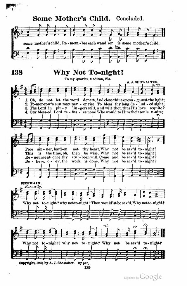 The Search Light: a collection of songs for Sunday schools and gospel meetings page 134