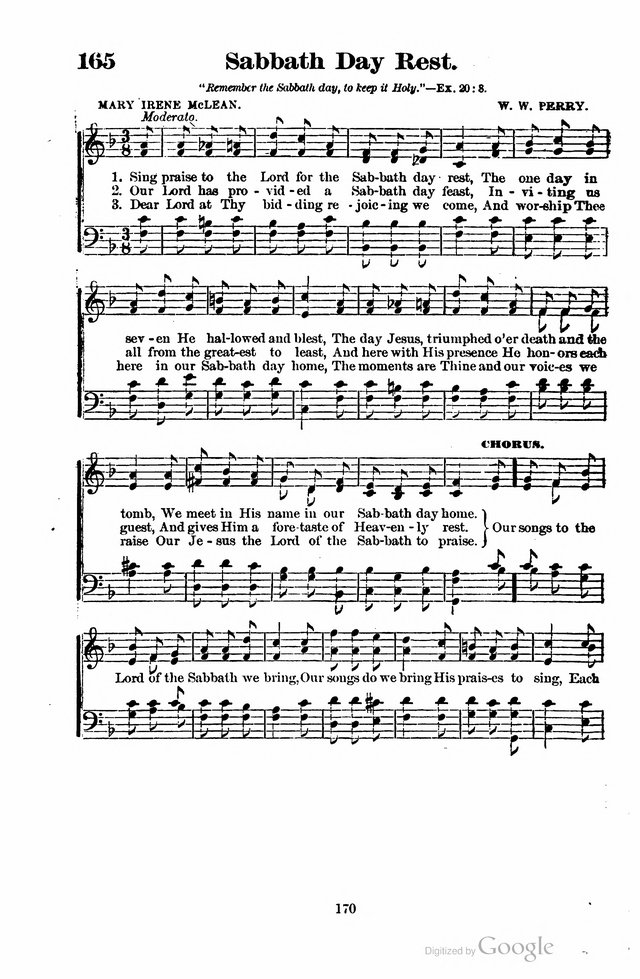 The Search Light: a collection of songs for Sunday schools and gospel meetings page 165