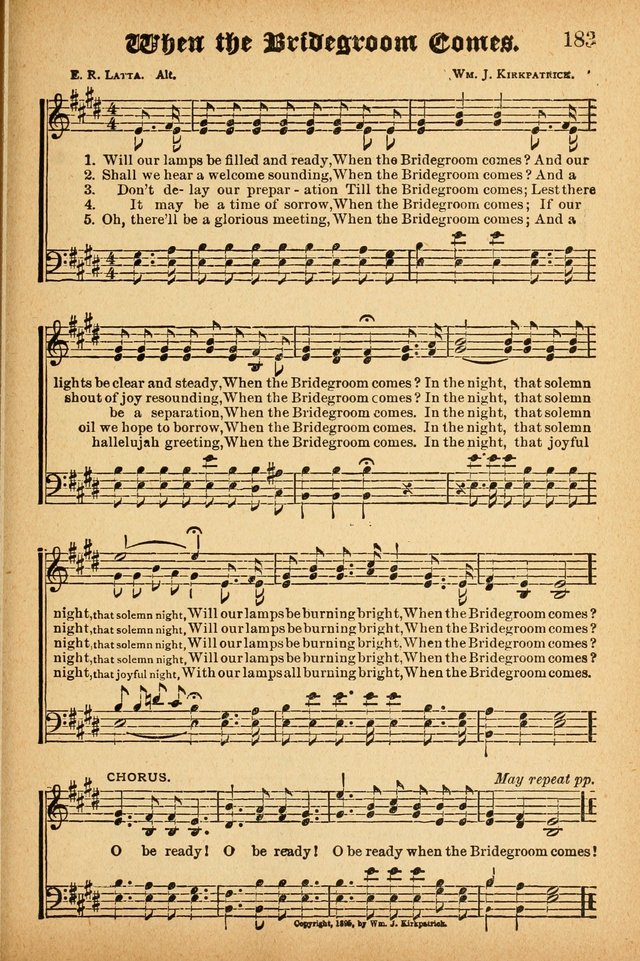 Songs of Love and Praise No. 3: For use in Meetings for Christian Worship of Work page 182
