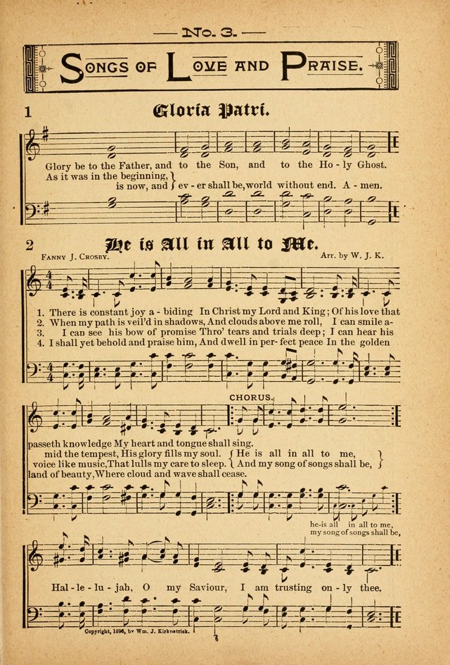 Songs of Love and Praise No. 3: For use in Meetings for Christian Worship of Work page 2