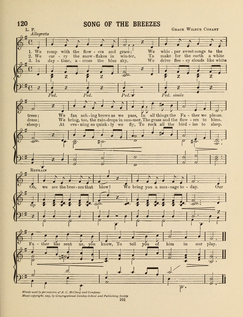 Songs for Little People: for use in the Sunday-School, the Kindergarten and the Home page 101
