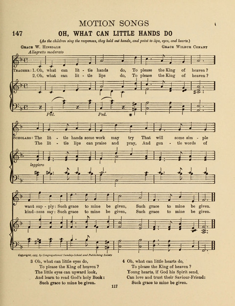 Songs for Little People: for use in the Sunday-School, the Kindergarten and the Home page 117