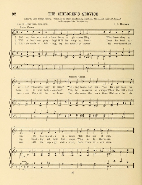 Songs for Little People: for use in the Sunday-School, the Kindergarten and the Home page 26