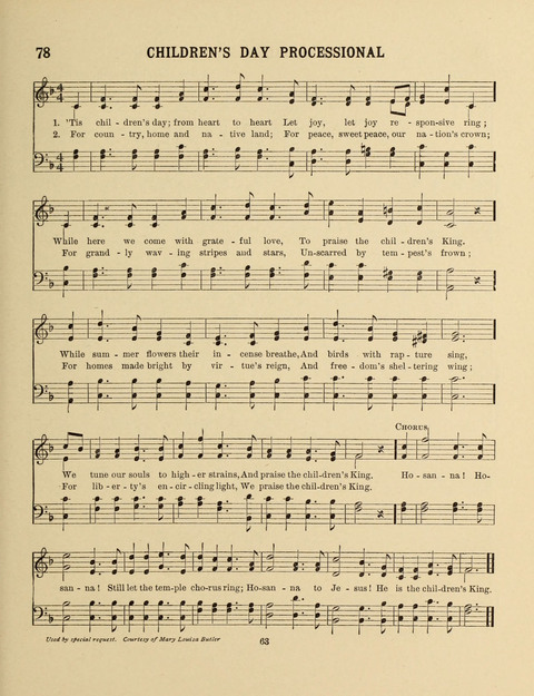 Songs for Little People: for use in the Sunday-School, the Kindergarten and the Home page 63