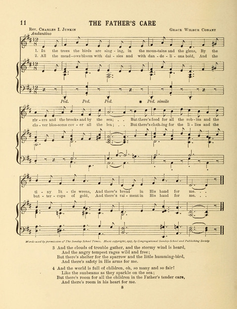 Songs for Little People: for use in the Sunday-School, the Kindergarten and the Home page 8