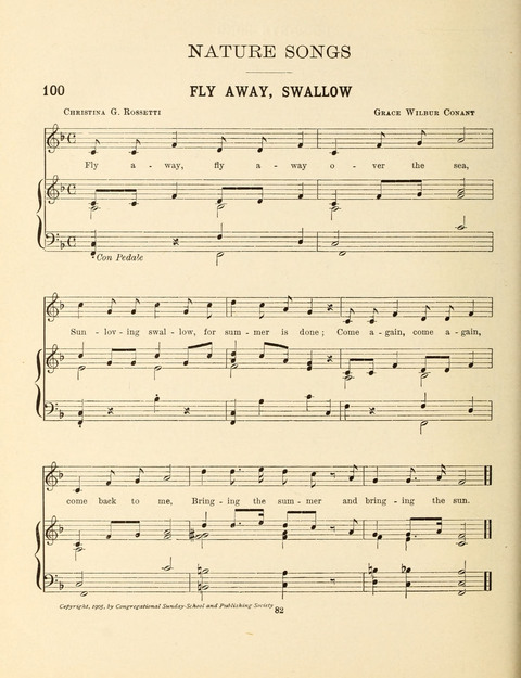 Songs for Little People: for use in the Sunday-School, the Kindergarten and the Home page 82