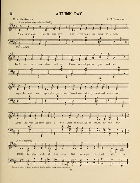 Songs for Little People: for use in the Sunday-School, the Kindergarten and the Home page 83