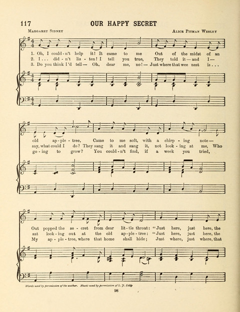 Songs for Little People: for use in the Sunday-School, the Kindergarten and the Home page 98