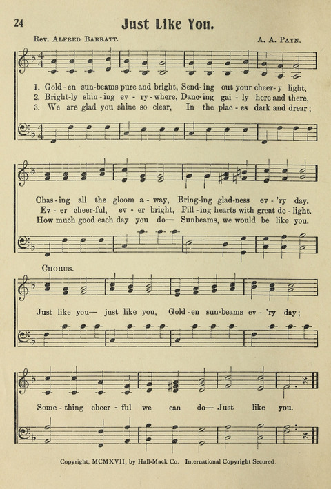 Songs for Little Singers No. 3: for primary departments of Sunday Schools page 22