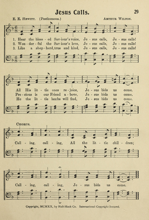 Songs for Little Singers No. 3: for primary departments of Sunday Schools page 27