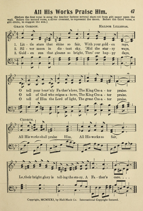 Songs for Little Singers No. 3: for primary departments of Sunday Schools page 45