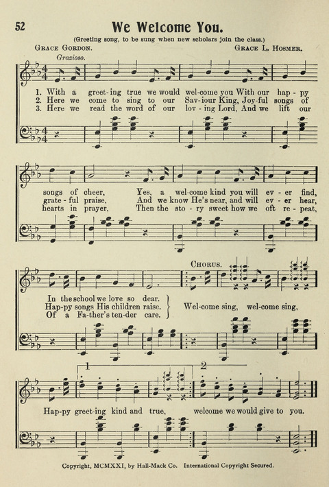 Songs for Little Singers No. 3: for primary departments of Sunday Schools page 50