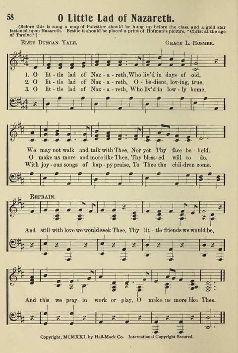 Songs for Little Singers No. 3: for primary departments of Sunday Schools page 56