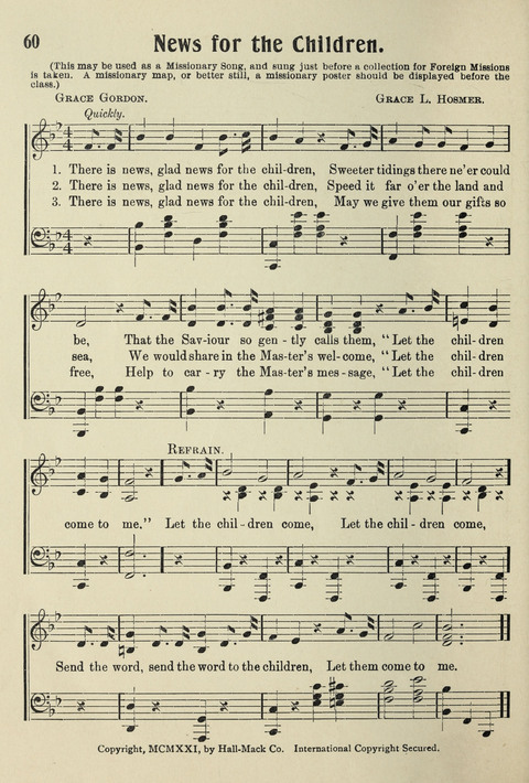 Songs for Little Singers No. 3: for primary departments of Sunday Schools page 58