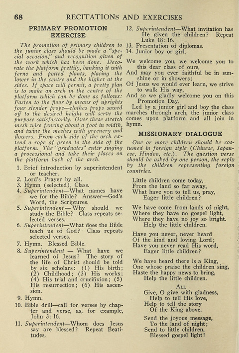 Songs for Little Singers No. 3: for primary departments of Sunday Schools page 66