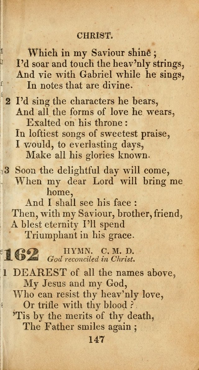 Sacred lyrics, or Select hymns: particularly adapted to revivals of religion, and intended as a supplement to Watts.  page 147