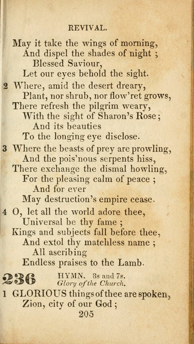 Sacred lyrics, or Select hymns: particularly adapted to revivals of religion, and intended as a supplement to Watts.  page 205