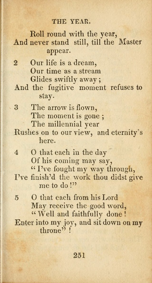 Sacred lyrics, or Select hymns: particularly adapted to revivals of religion, and intended as a supplement to Watts.  page 251