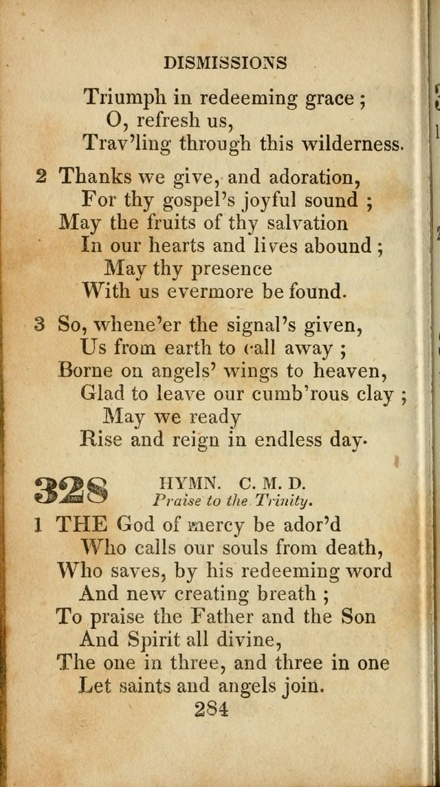 Sacred lyrics, or Select hymns: particularly adapted to revivals of religion, and intended as a supplement to Watts.  page 284