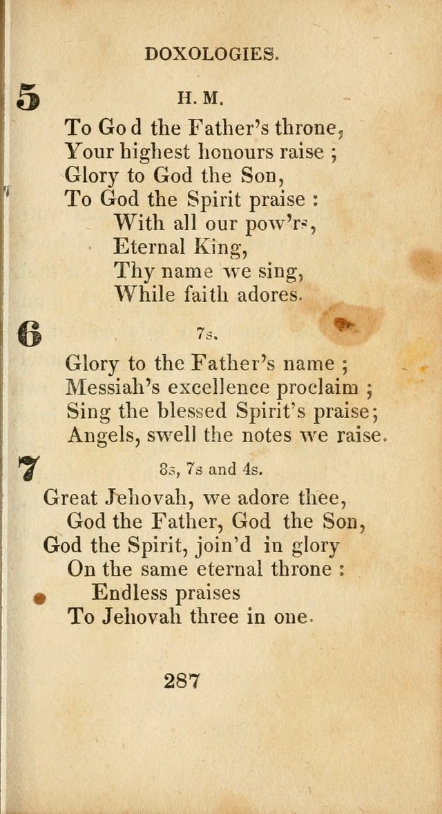 Sacred lyrics, or Select hymns: particularly adapted to revivals of religion, and intended as a supplement to Watts.  page 287