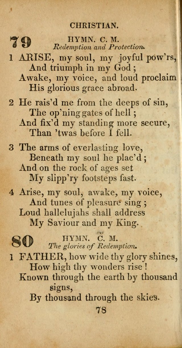 Sacred lyrics, or Select hymns: particularly adapted to revivals of religion, and intended as a supplement to Watts.  page 78