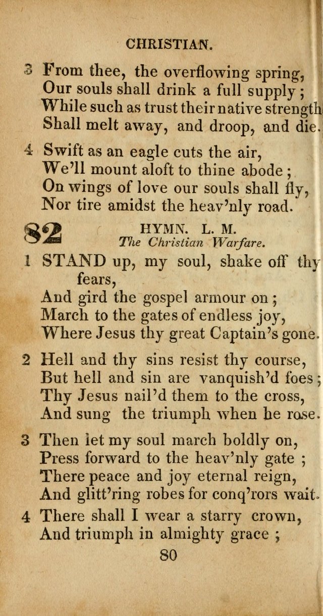 Sacred lyrics, or Select hymns: particularly adapted to revivals of religion, and intended as a supplement to Watts.  page 80