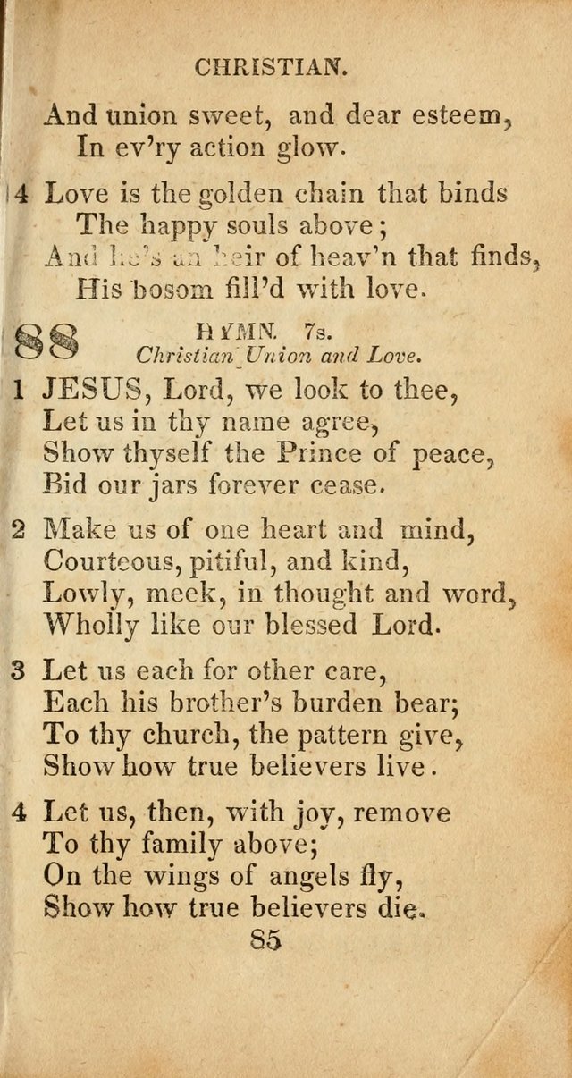 Sacred lyrics, or Select hymns: particularly adapted to revivals of religion, and intended as a supplement to Watts.  page 85