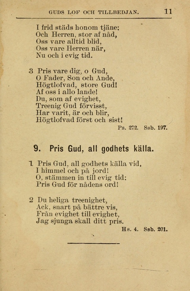 Söndagsskolbok: innehållande liturgi och sånger för söndagsskolan (Omarbetad uppl.) page 11