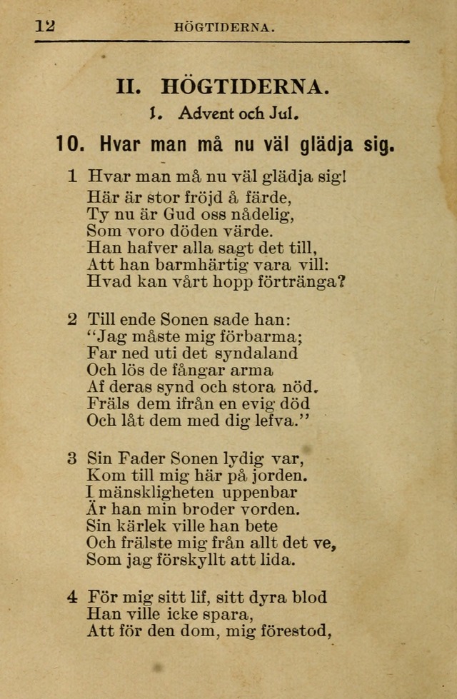 Söndagsskolbok: innehållande liturgi och sånger för söndagsskolan (Omarbetad uppl.) page 12