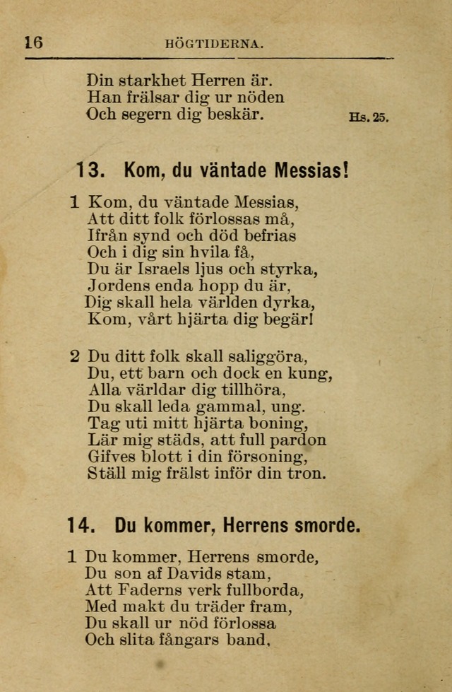 Söndagsskolbok: innehållande liturgi och sånger för söndagsskolan (Omarbetad uppl.) page 16